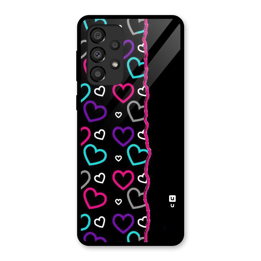 Empty Hearts Glass Back Case for Galaxy A33 5G