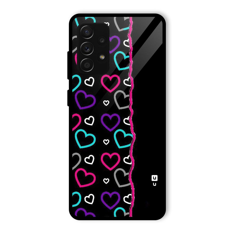 Empty Hearts Glass Back Case for Galaxy A53 5G