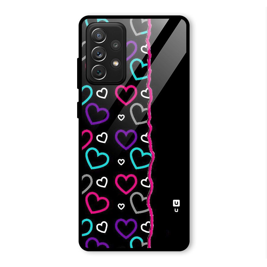 Empty Hearts Glass Back Case for Galaxy A72