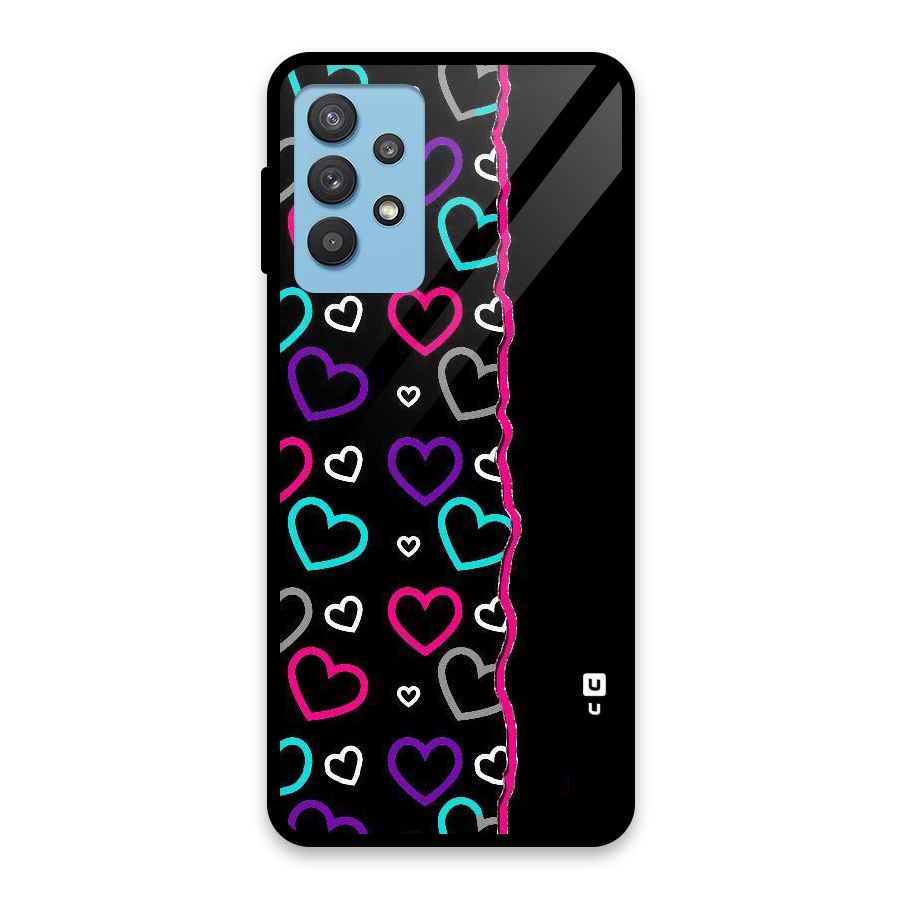 Empty Hearts Glass Back Case for Galaxy M32 5G