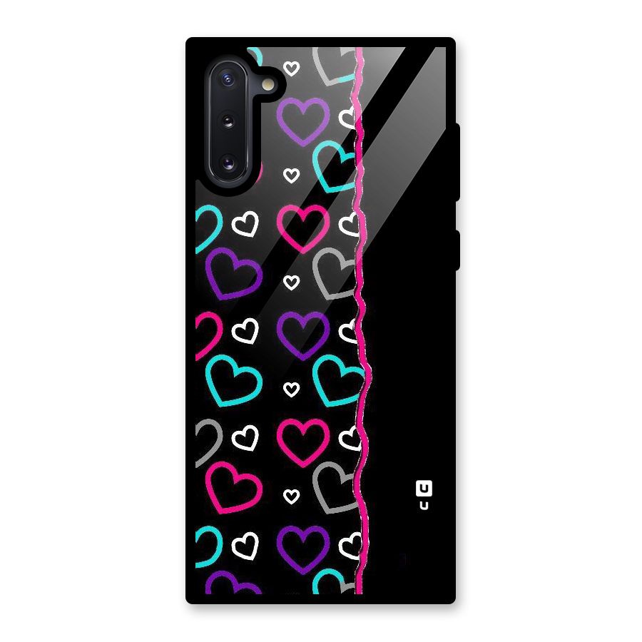 Empty Hearts Glass Back Case for Galaxy Note 10