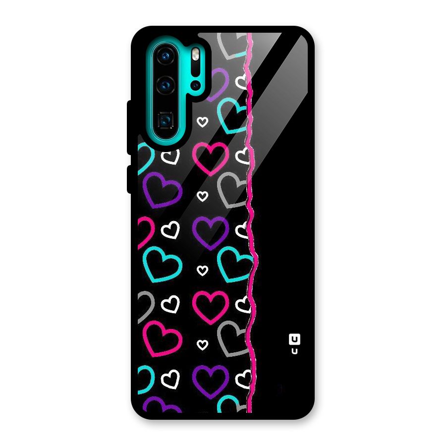 Empty Hearts Glass Back Case for Huawei P30 Pro