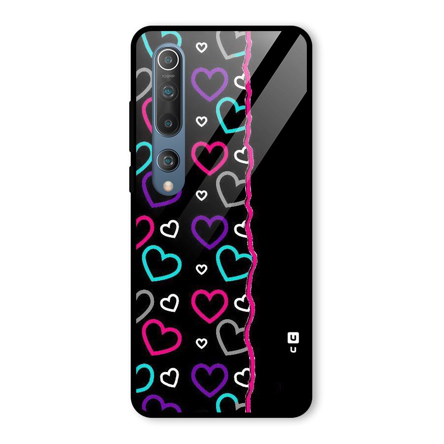 Empty Hearts Glass Back Case for Mi 10