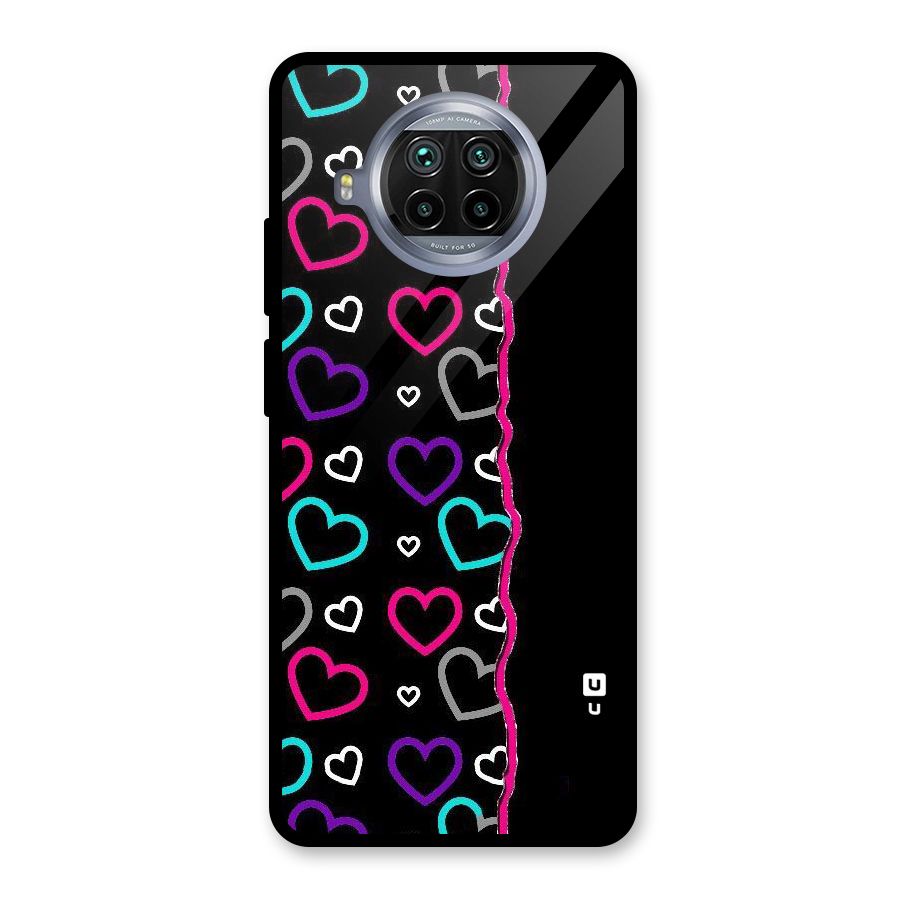 Empty Hearts Glass Back Case for Mi 10i