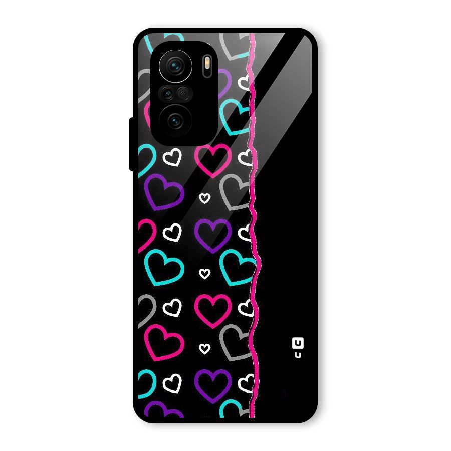 Empty Hearts Glass Back Case for Mi 11X Pro