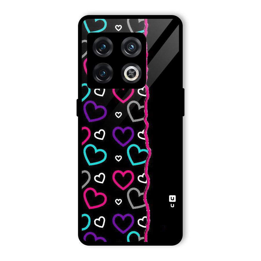 Empty Hearts Glass Back Case for OnePlus 10 Pro 5G