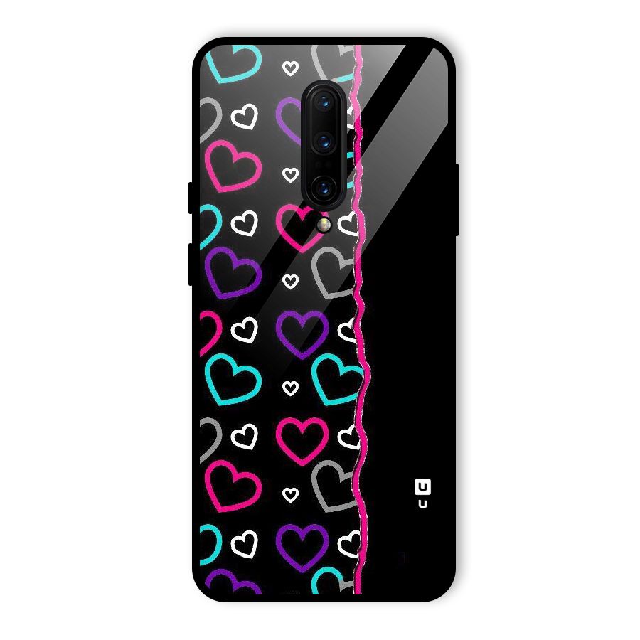 Empty Hearts Glass Back Case for OnePlus 7 Pro