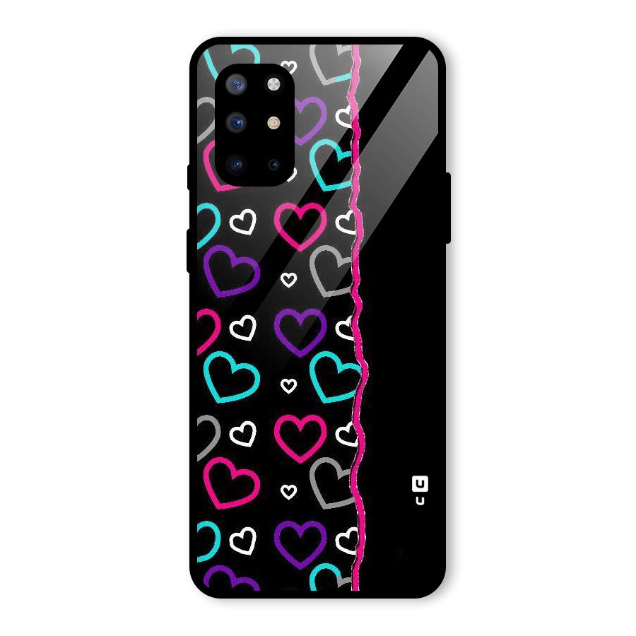 Empty Hearts Glass Back Case for OnePlus 8T
