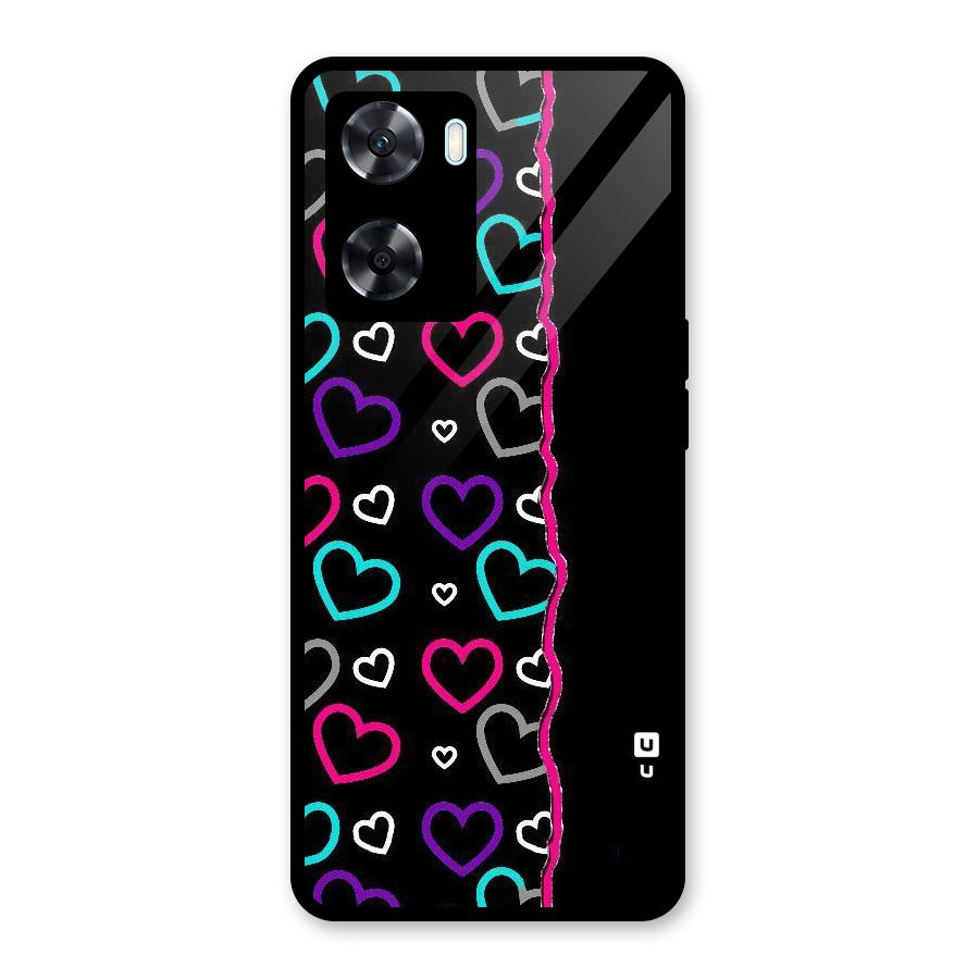 Empty Hearts Glass Back Case for Oppo A77