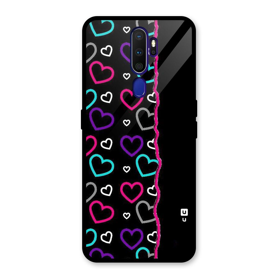 Empty Hearts Glass Back Case for Oppo A9 (2020)