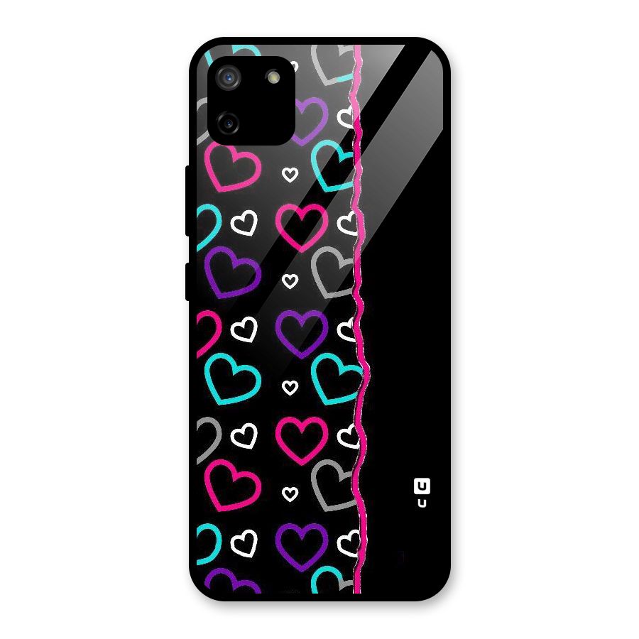 Empty Hearts Glass Back Case for Realme C11