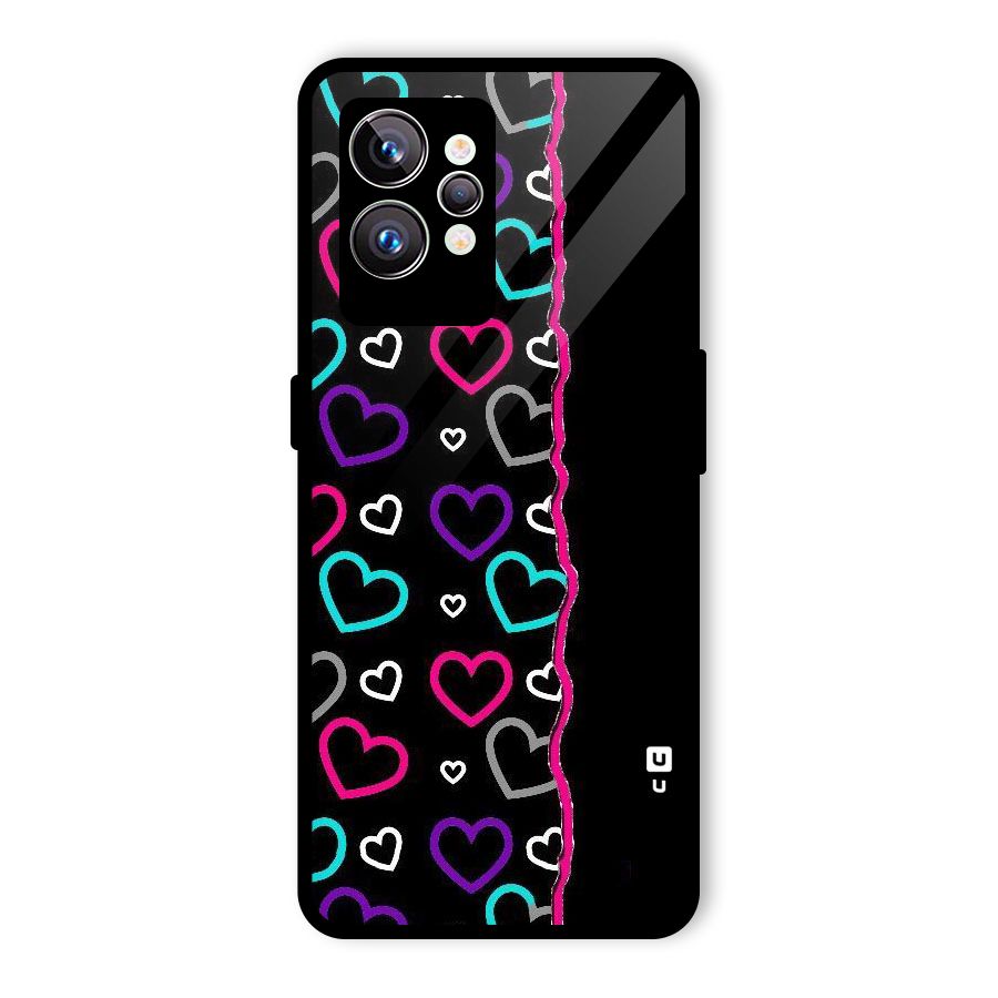 Empty Hearts Glass Back Case for Realme GT2 Pro
