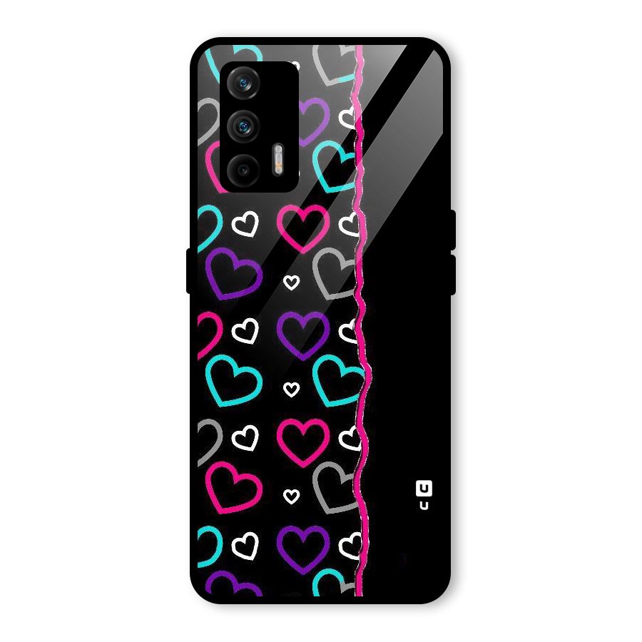 Empty Hearts Glass Back Case for Realme GT 5G