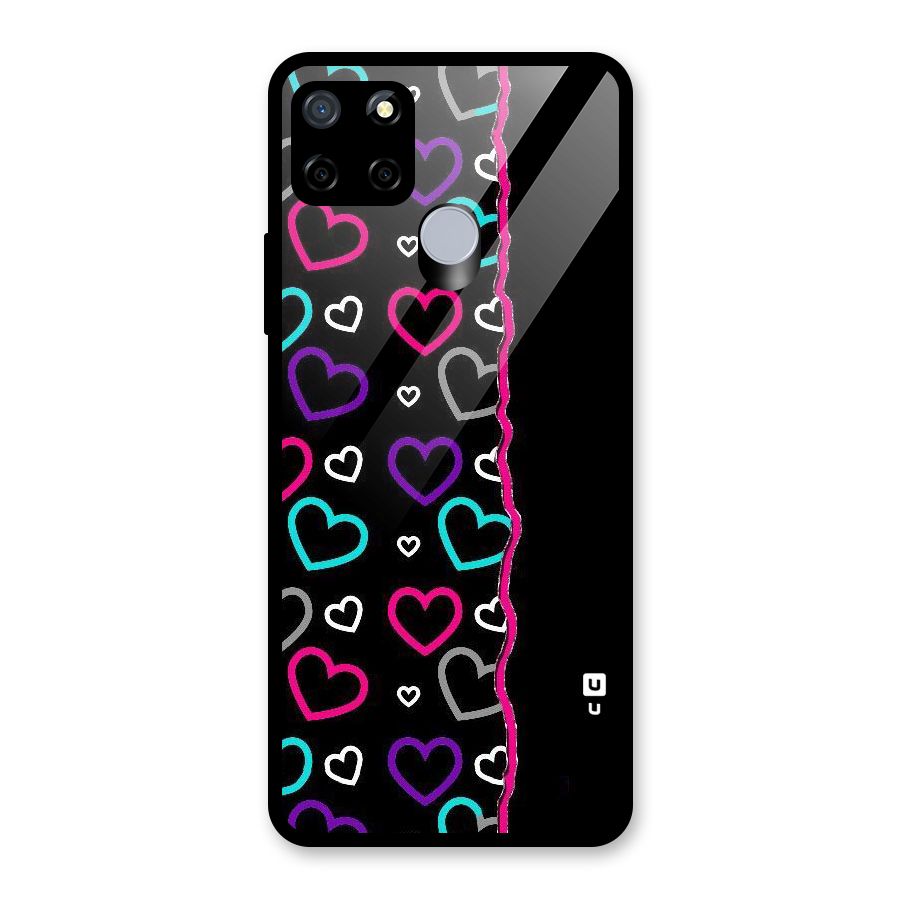 Empty Hearts Glass Back Case for Realme Narzo 20