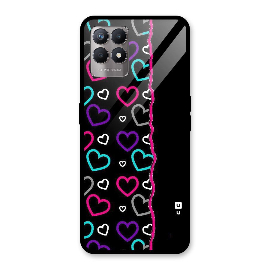 Empty Hearts Glass Back Case for Realme Narzo 50