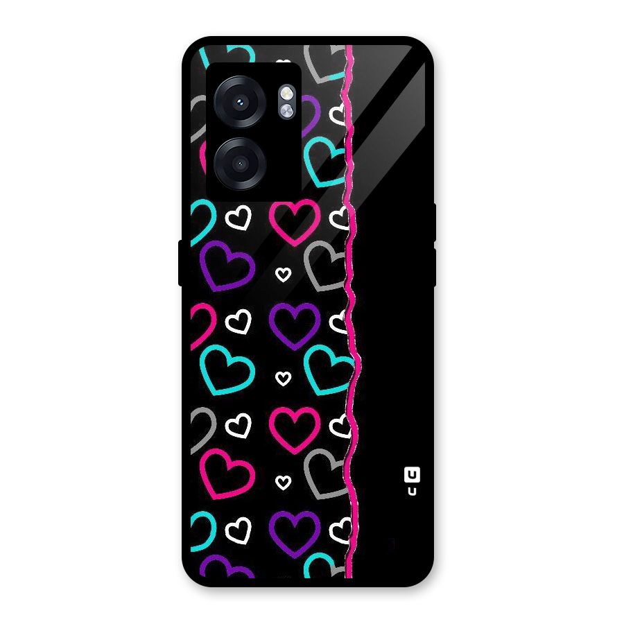 Empty Hearts Glass Back Case for Realme Narzo 50 5G