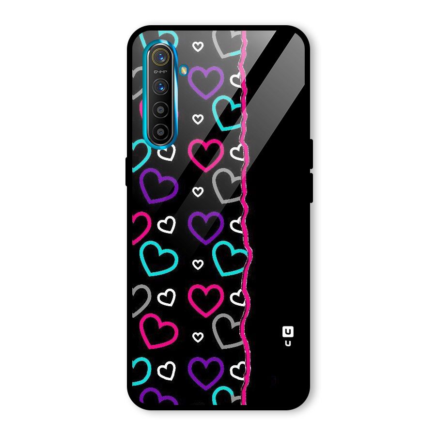 Empty Hearts Glass Back Case for Realme X2