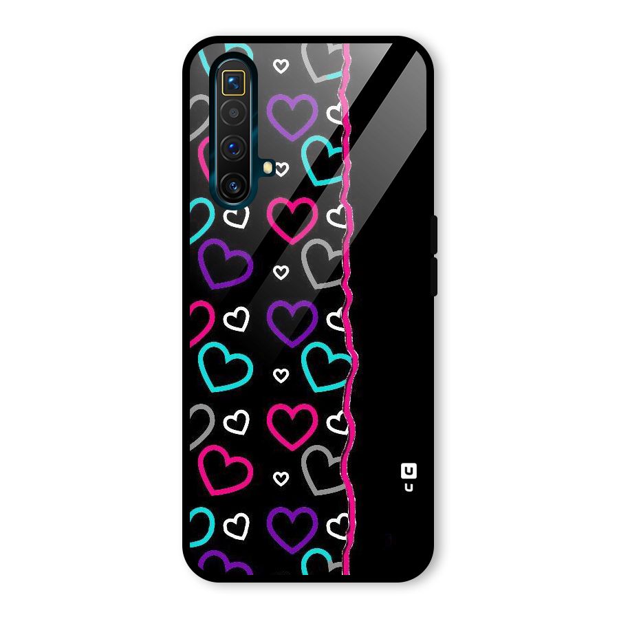 Empty Hearts Glass Back Case for Realme X3