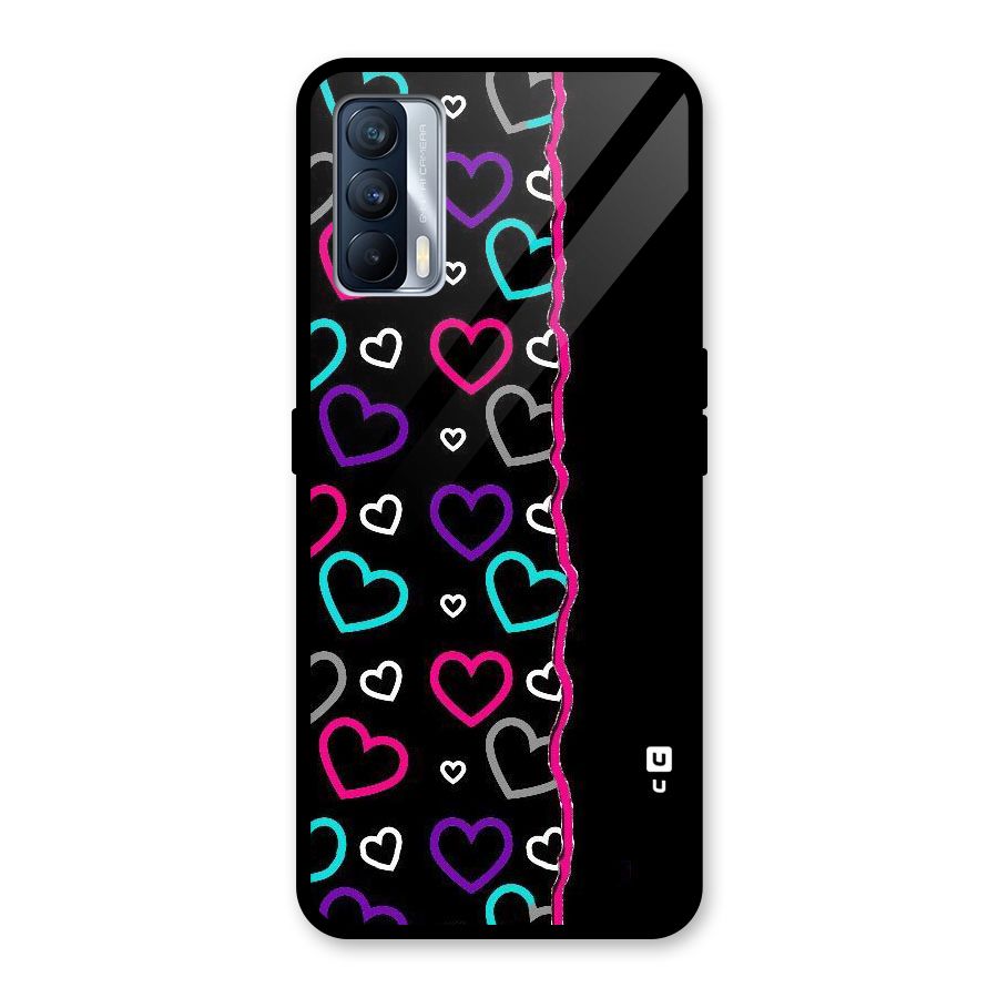 Empty Hearts Glass Back Case for Realme X7
