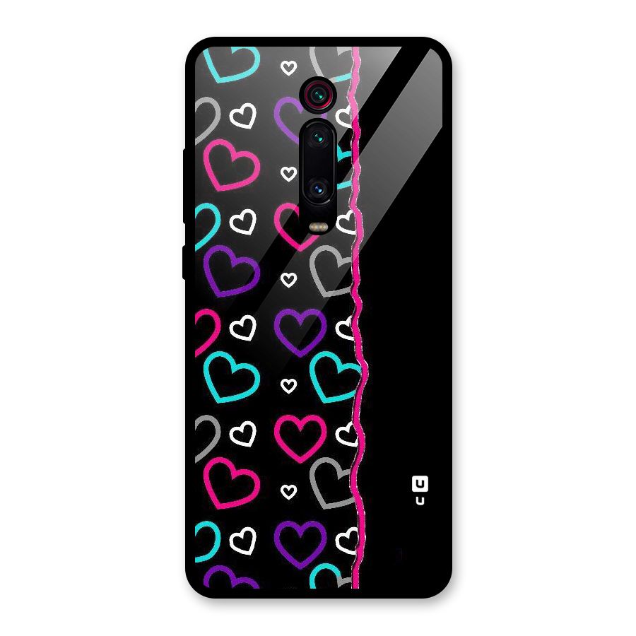 Empty Hearts Glass Back Case for Redmi K20 Pro