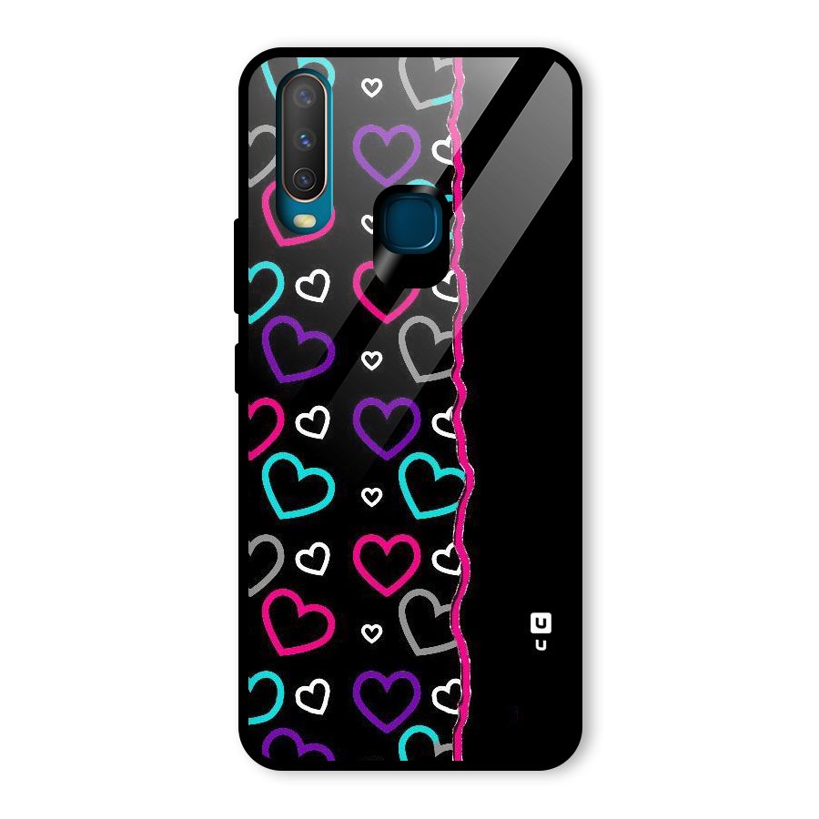Empty Hearts Glass Back Case for Vivo U10
