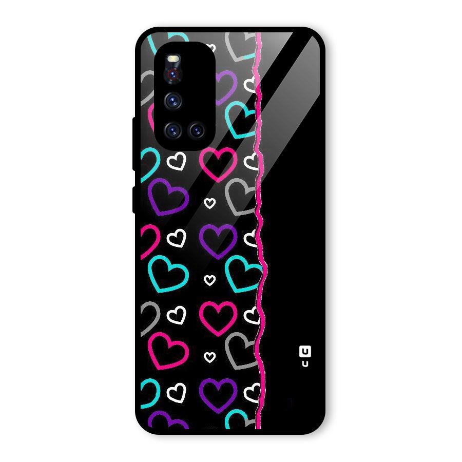 Empty Hearts Glass Back Case for Vivo V19
