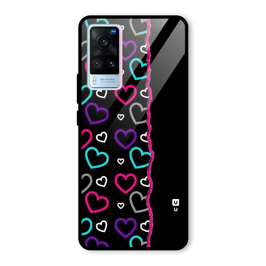 Empty Hearts Glass Back Case for Vivo X60