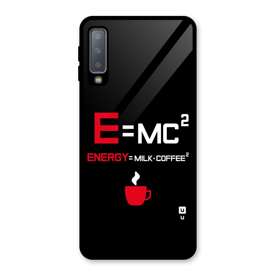 Energy Coffee Equation Glass Back Case for Galaxy A7 (2018)