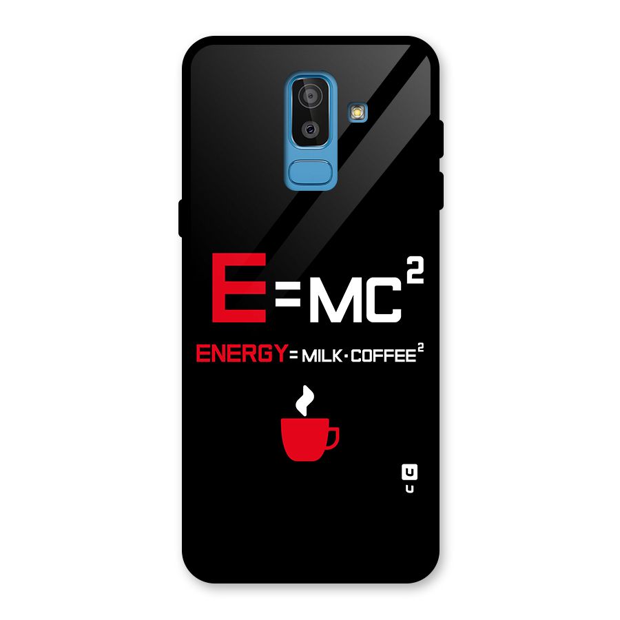 Energy Coffee Equation Glass Back Case for Galaxy J8
