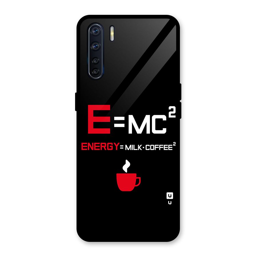 Energy Coffee Equation Glass Back Case for Oppo F15