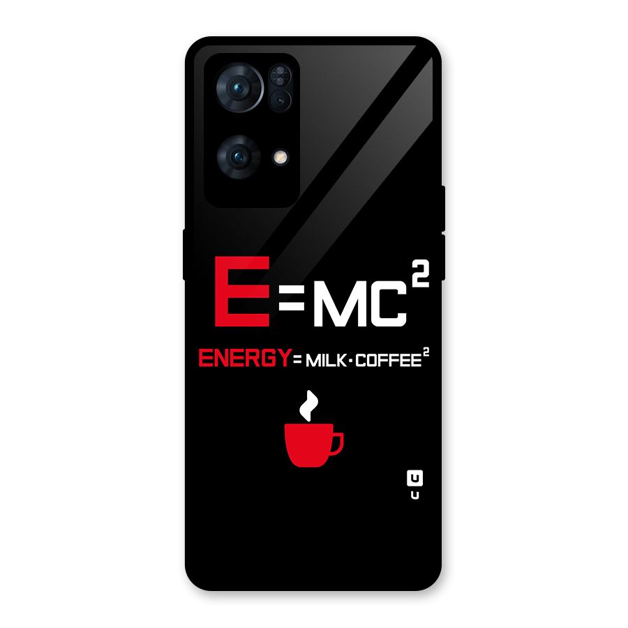 Energy Coffee Equation Glass Back Case for Oppo Reno7 Pro 5G