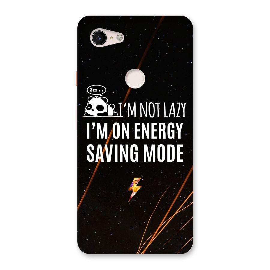 Energy Saving Mode Back Case for Google Pixel 3 XL