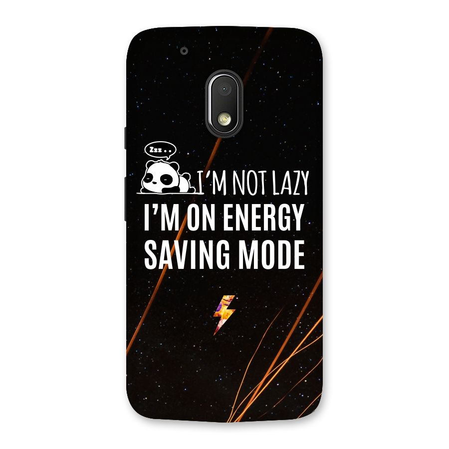 Energy Saving Mode Back Case for Moto G4 Play