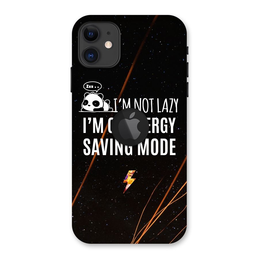 Energy Saving Mode Back Case for iPhone 11 Logo Cut