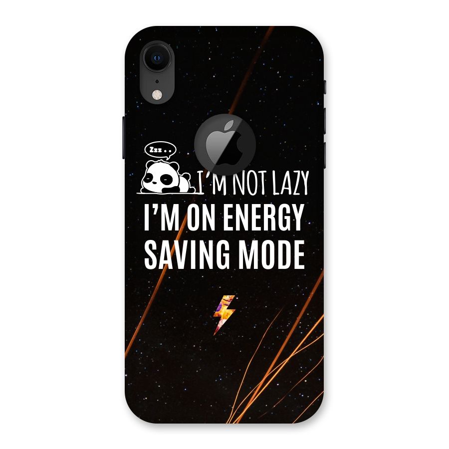 Energy Saving Mode Back Case for iPhone XR Logo Cut