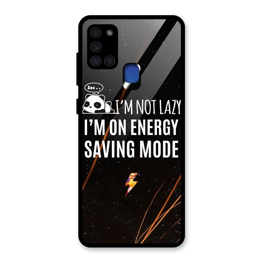 Energy Saving Mode Glass Back Case for Galaxy A21s