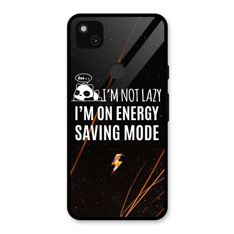 Energy Saving Mode Glass Back Case for Google Pixel 4a