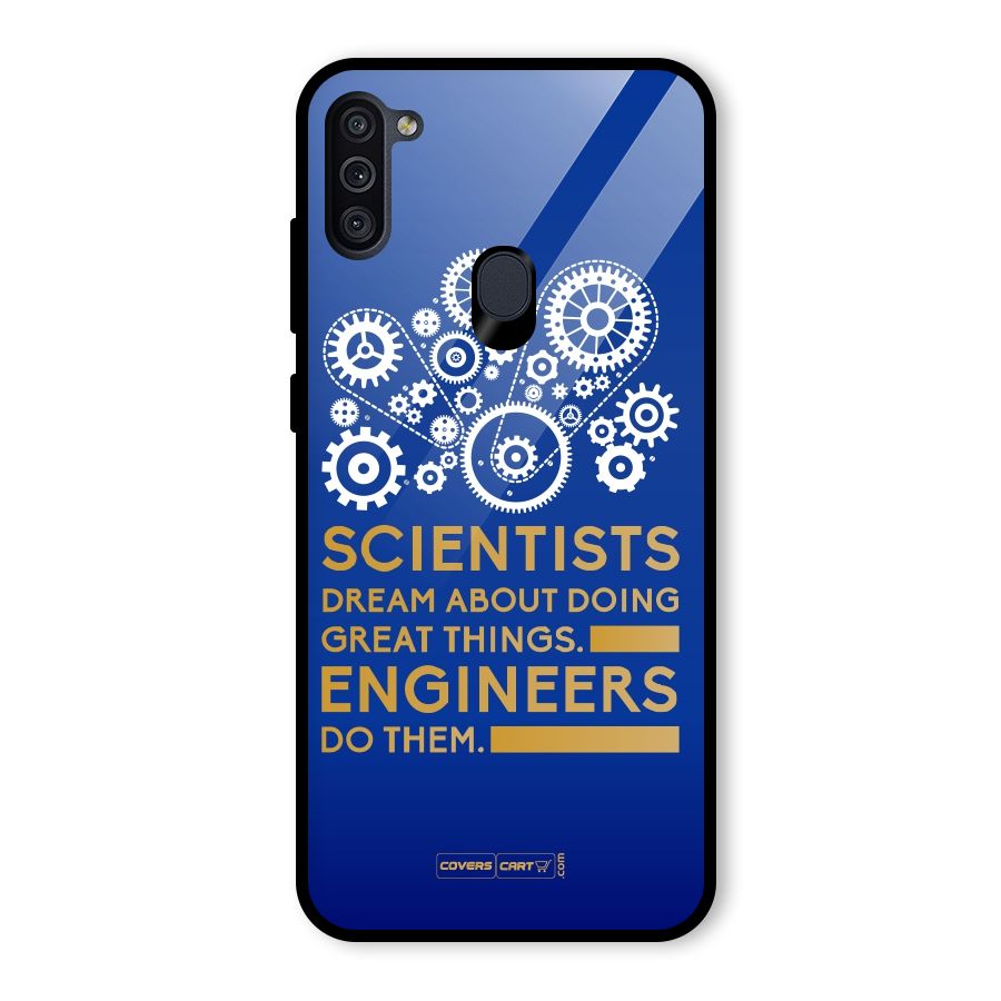 Engineer Glass Back Case for Galaxy M11