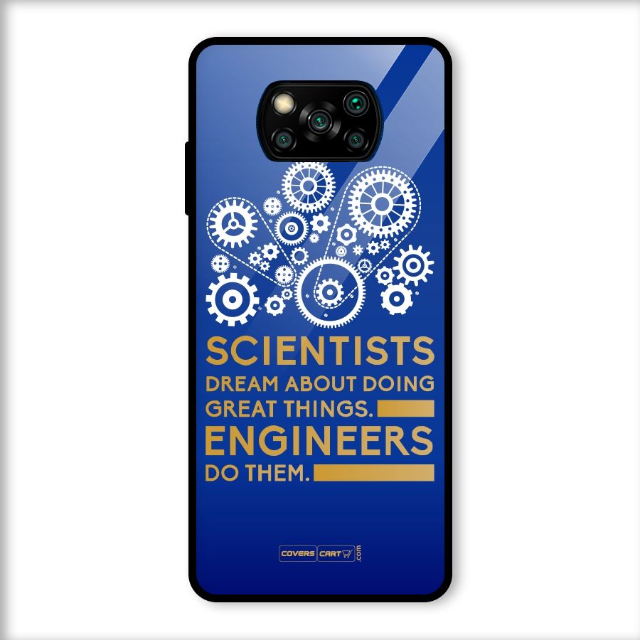 Engineer Glass Back Case for Poco X3