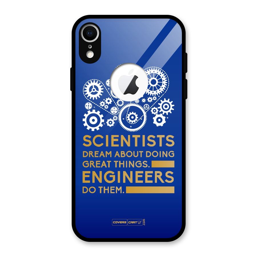 Engineer Glass Back Case for iPhone XR Logo Cut