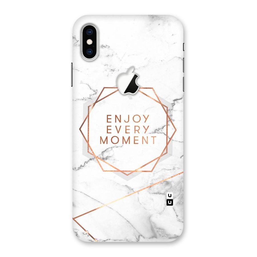 Enjoy Every Moment Back Case for iPhone XS Max Apple Cut