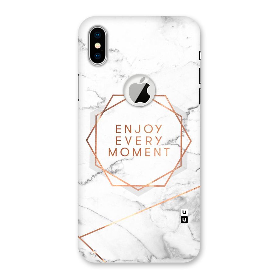 Enjoy Every Moment Back Case for iPhone X Logo Cut