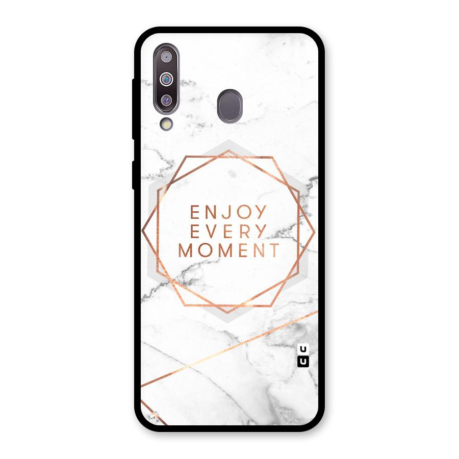 Enjoy Every Moment Glass Back Case for Galaxy M30