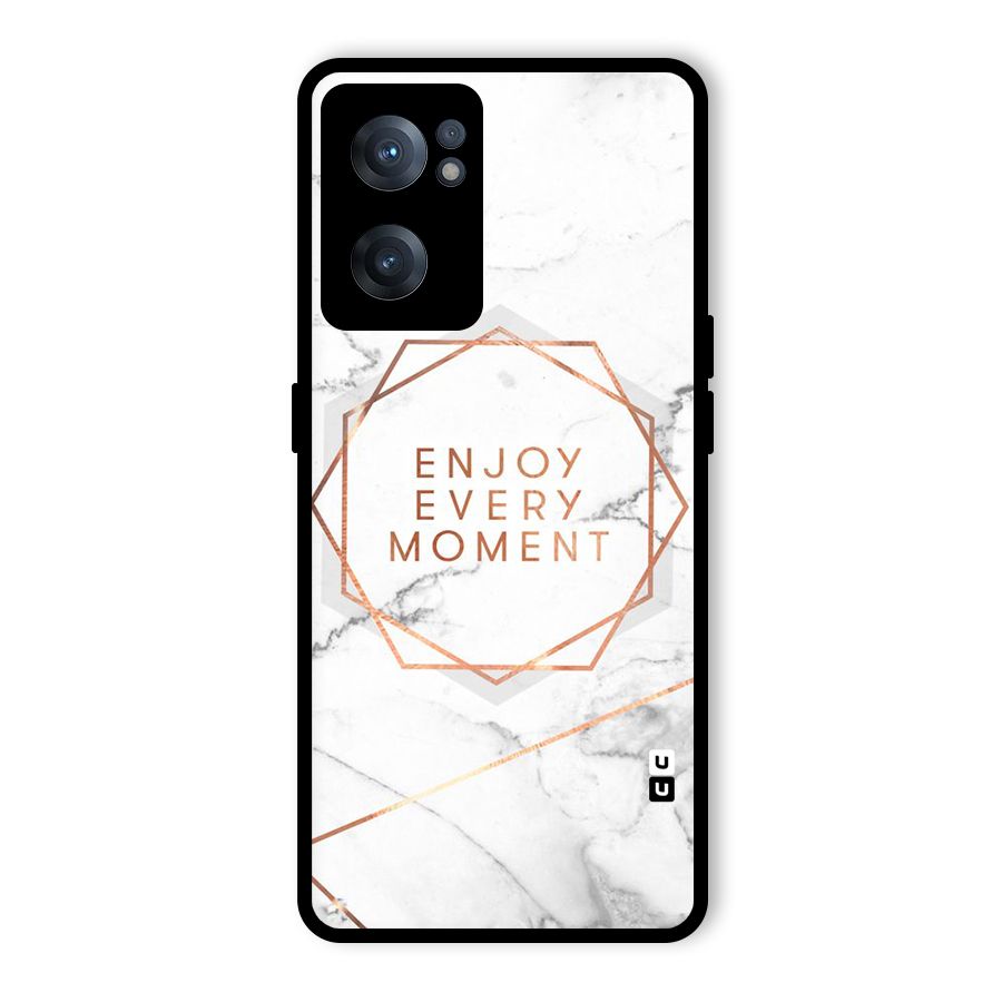 Enjoy Every Moment Glass Back Case for OnePlus Nord CE 2 5G