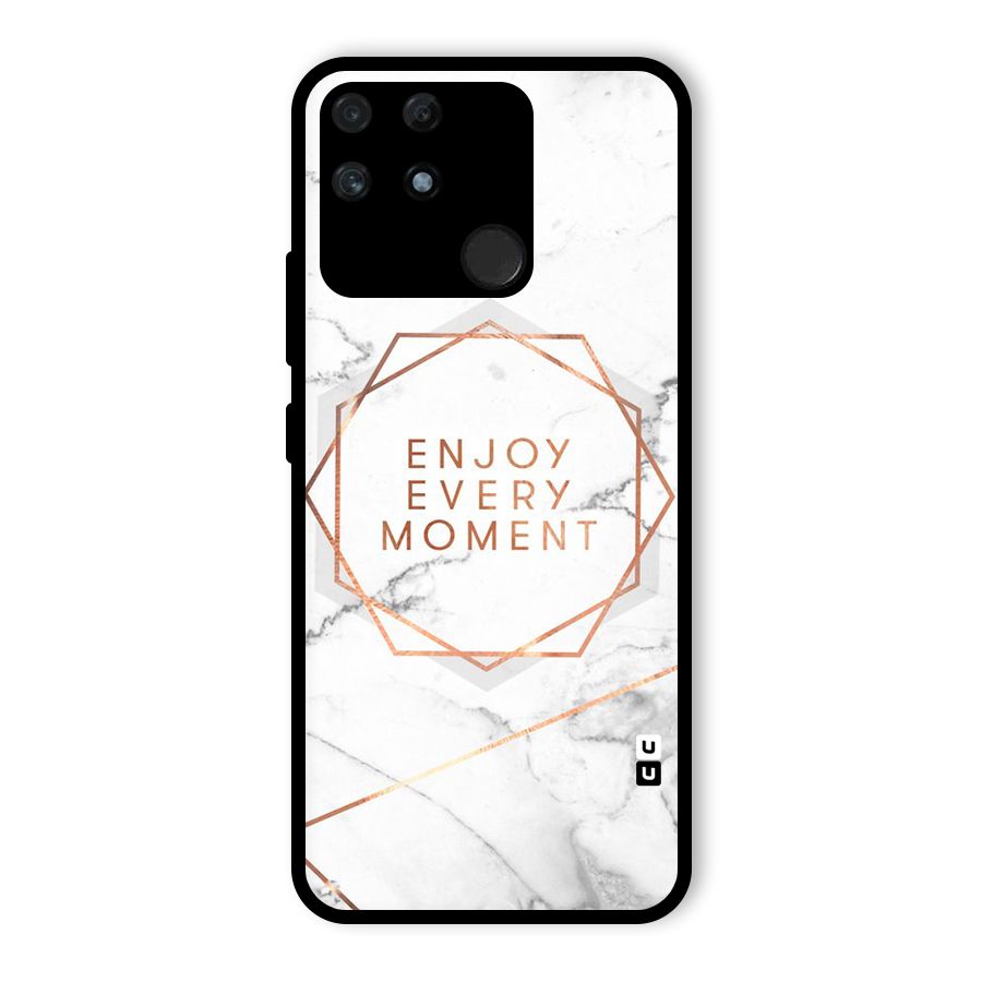 Enjoy Every Moment Glass Back Case for Realme Narzo 50A