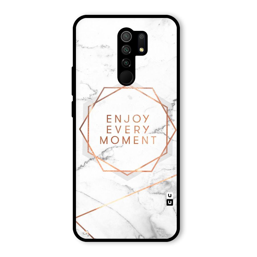 Enjoy Every Moment Glass Back Case for Redmi 9 Prime