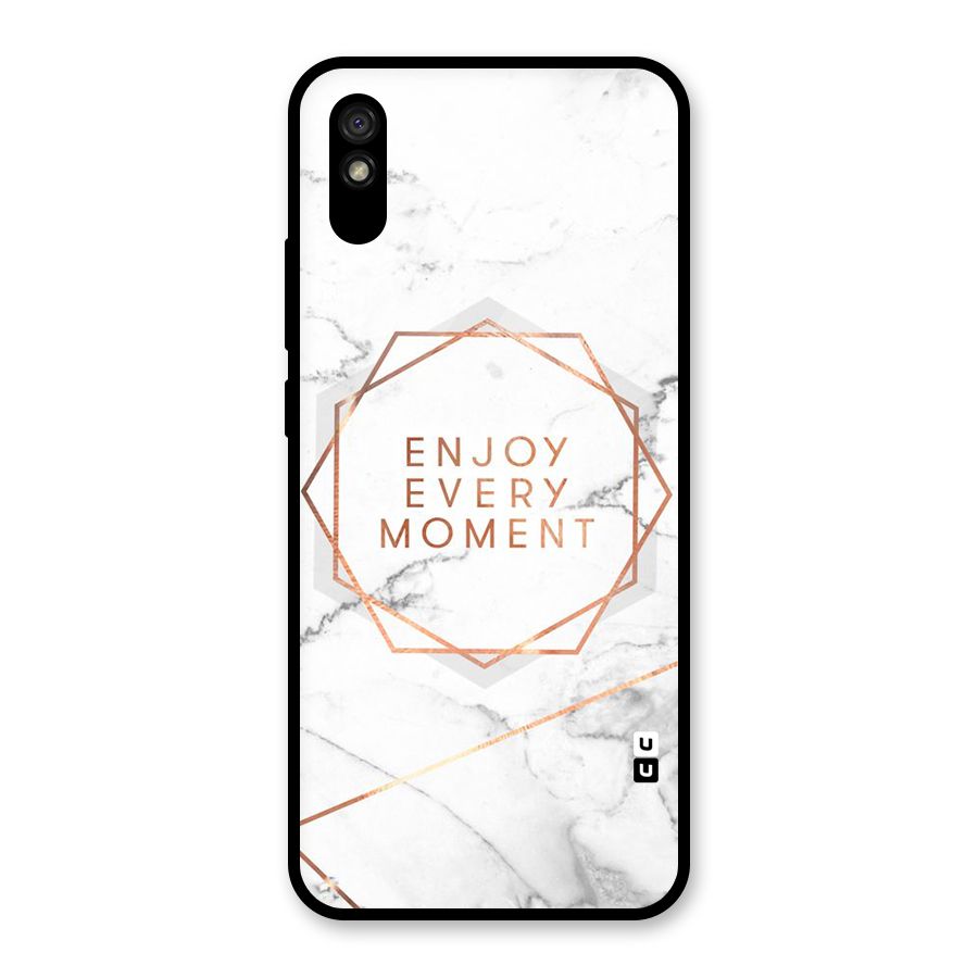 Enjoy Every Moment Glass Back Case for Redmi 9i