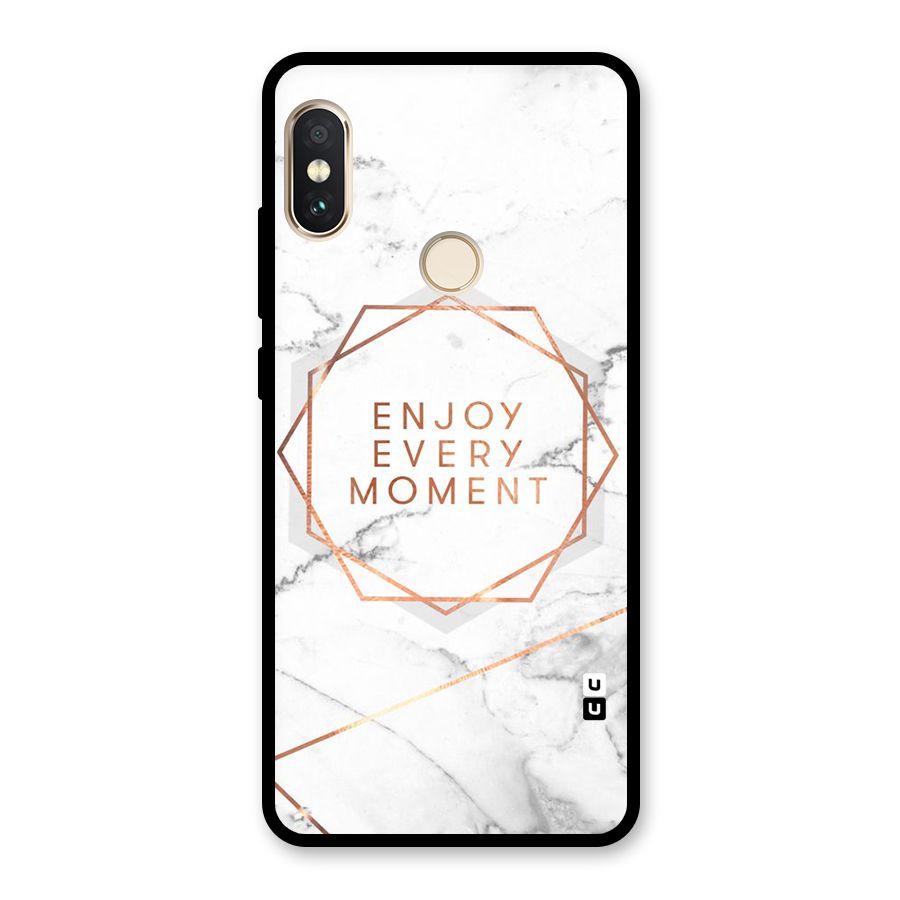 Enjoy Every Moment Glass Back Case for Redmi Note 5 Pro