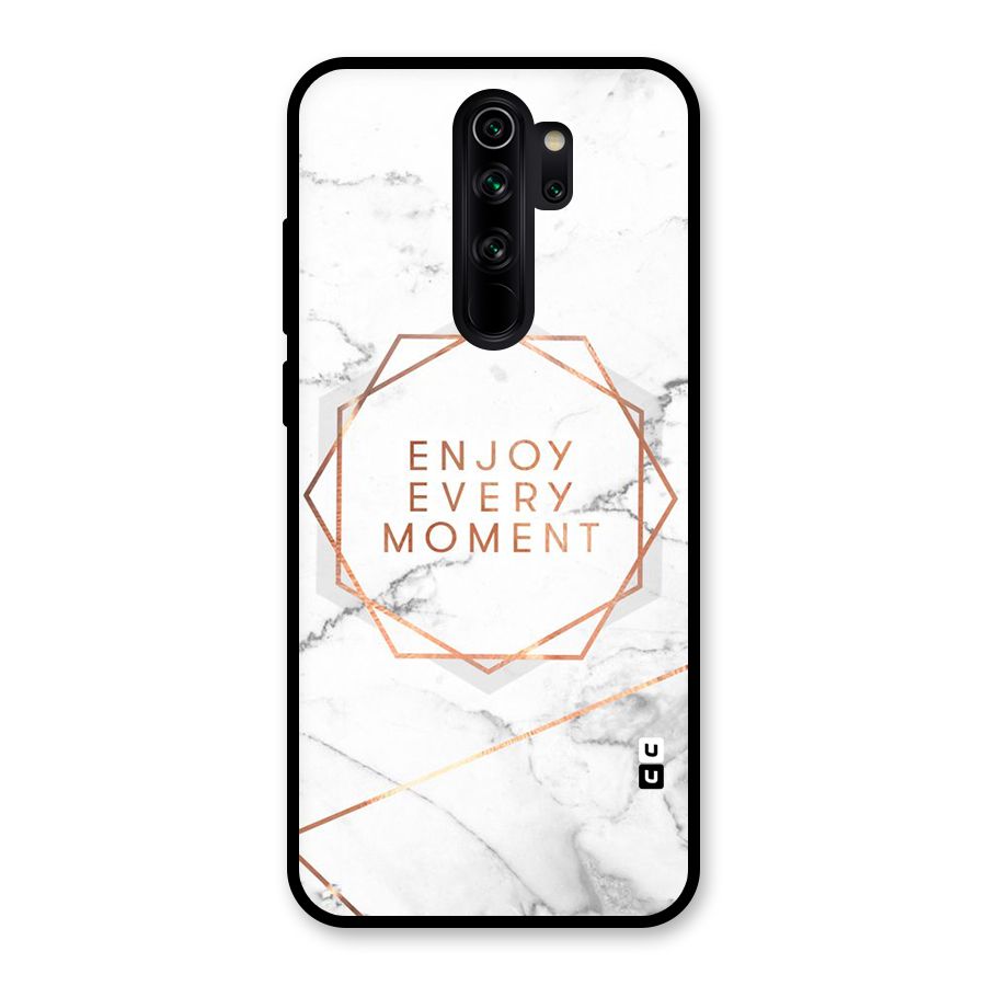 Enjoy Every Moment Glass Back Case for Redmi Note 8 Pro