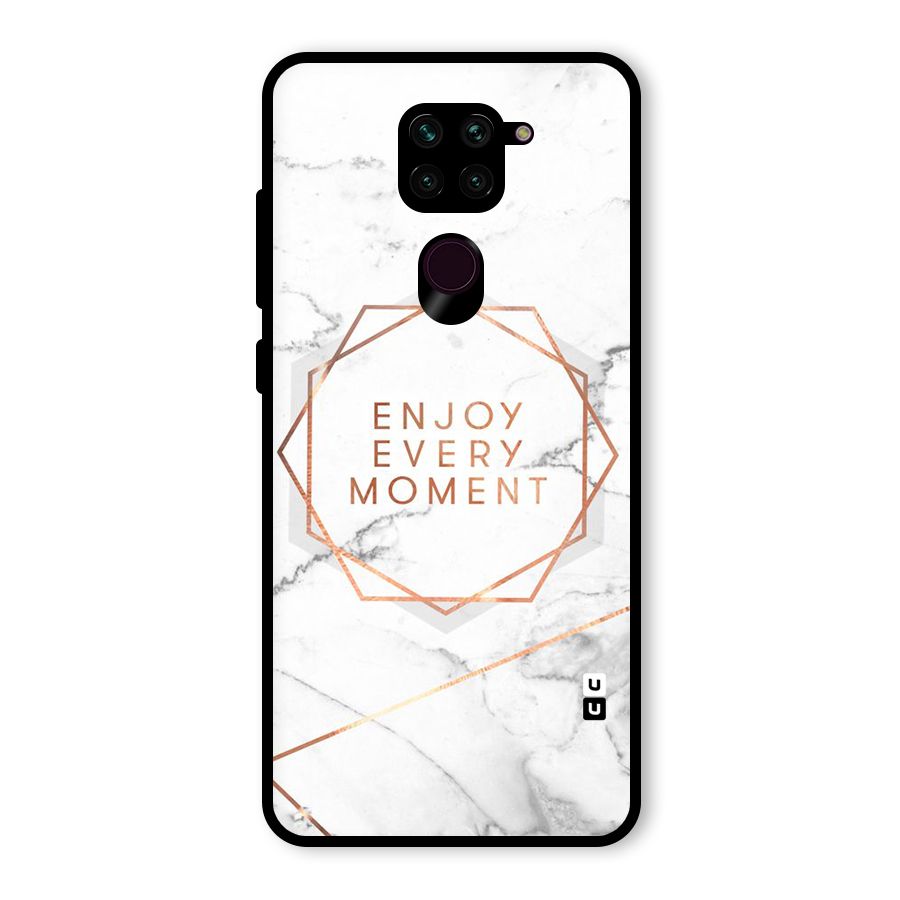 Enjoy Every Moment Glass Back Case for Redmi Note 9